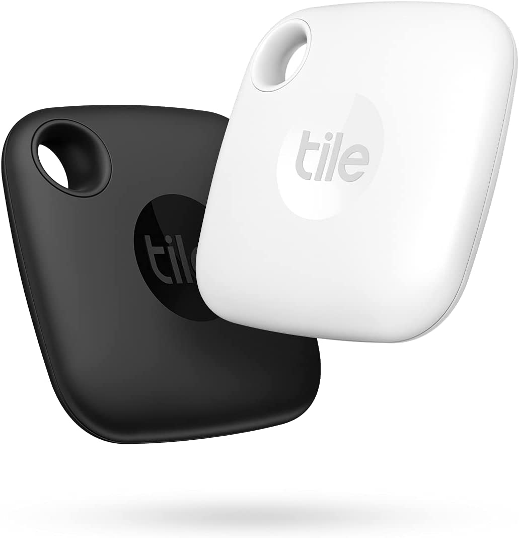 Tile Mate (2022) 2-Pack. Bluetooth Tracker, Keys Finder and Item Locator for Keys, Bags and More; Up to 250 ft. Range. Water-Resistant. Phone Finder. iOS and Android Compatible.