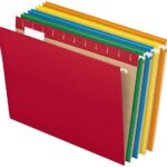Hanging File Folders, Assorted Colors, 1/5-Cut Adjustable Tabs, 25 Per