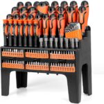 SEDY 122-Piece Magnetic Screwdriver Set with Plastic Racking, Best Tools for Men Tools Gift, Drive Magnetic Bit Holding Screwdriver Handle & Hex Key, for Home Repair, Improvement