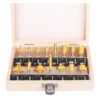 KOWOOD Router Bits Set of 15 Pieces 1/4 Inch Woodwork Tools 