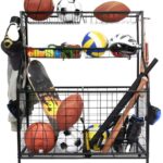 Kinghouse Garage Sports Equipment Organizer, Ball Storage Ra...