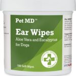 Pet MD – Dog Ear Cleaner Wipes – Otic Cleanser f...