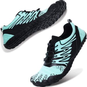 L-RUN Athletic Hiking Water Shoes Mens Womens Barefoot Aqua 