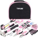 TOPLINE 208-Piece Ladies Pink Tool Set with Easy Carrying Ro...