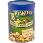 PLANTERS Pistachio Lover’s Mix, 1.15 lb. Resealable Canister – Deluxe Pistachio Mix: Pistachios, Almonds & Cashews Roasted in Peanut Oil with Sea Salt – Kosher, Savory Snack