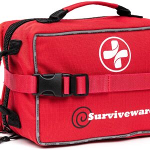 SURVIVEWARE Comprehensive Premium Large First Aid Kit and Bo